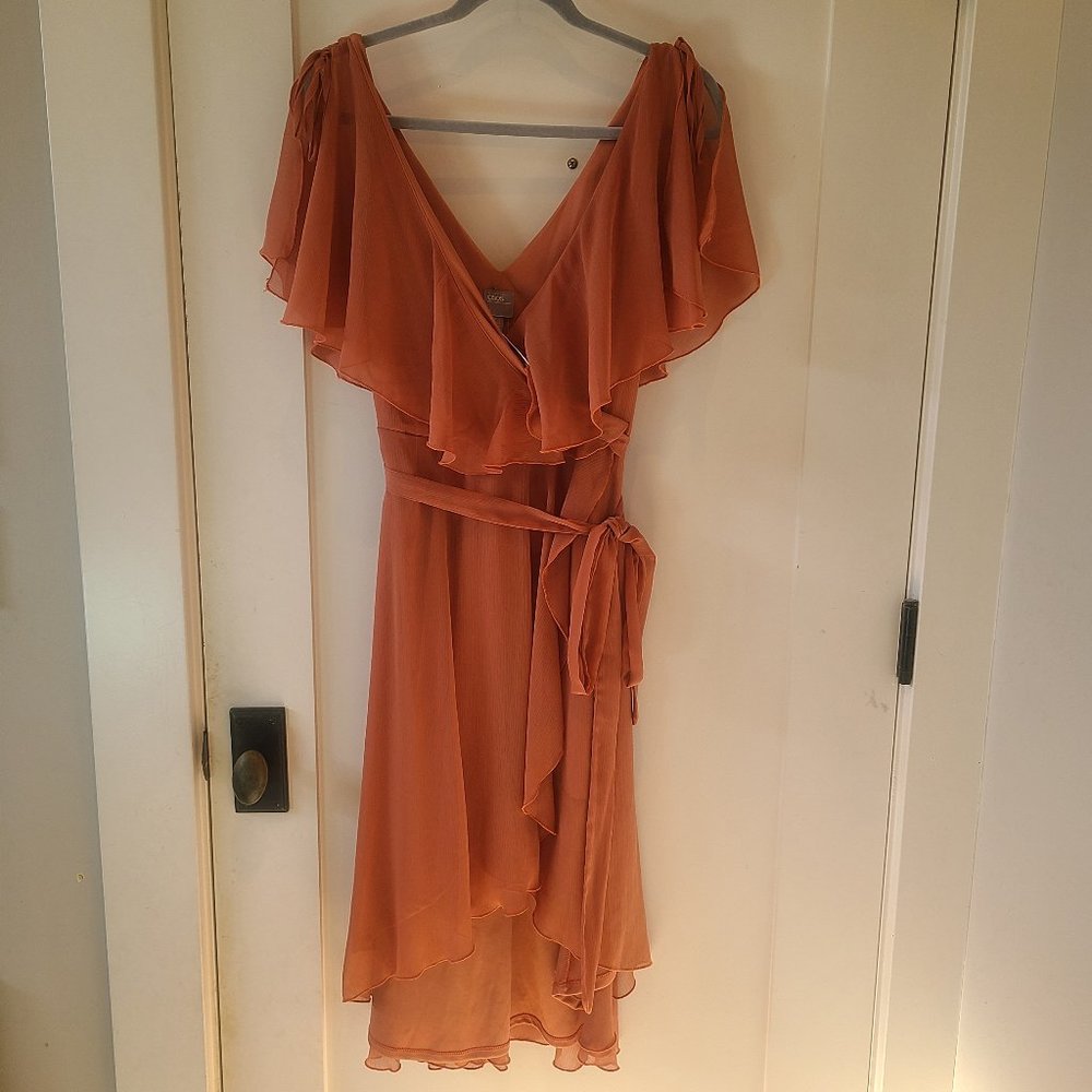Asos dusty coral wrap dress- size US 8